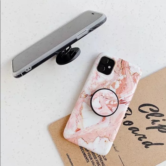 Marble + PopSocket iPhone Case - Picture 3 of 6